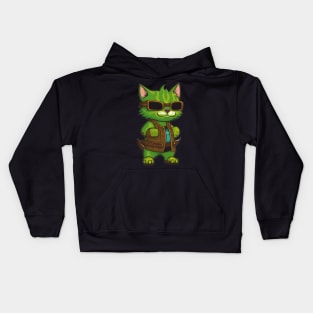 Cute Monster Cat Ogre for Halloween Kids Hoodie